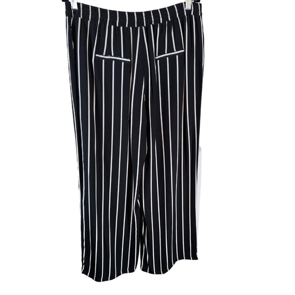 Jane & John Office Siren Corpcore 16 Black/White Pin Stripe Wide Leg  Pants - Picture 2 of 11